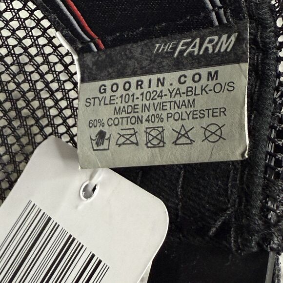 Goorin Bros The Farm Hat Cap Snap Back Black Mamba Snake Patch Mesh Trucker NWT - Picture 10 of 10
